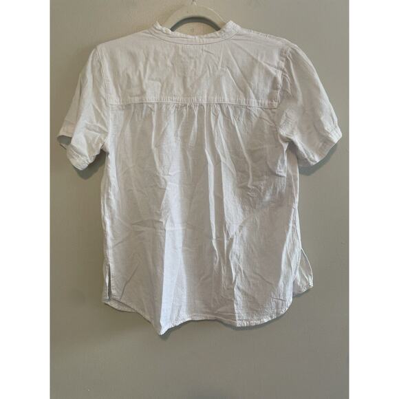 NWT Maya Jones Imports Size XS White Top 100% Cotton Handmade In Guatemala - Picture 2 of 6